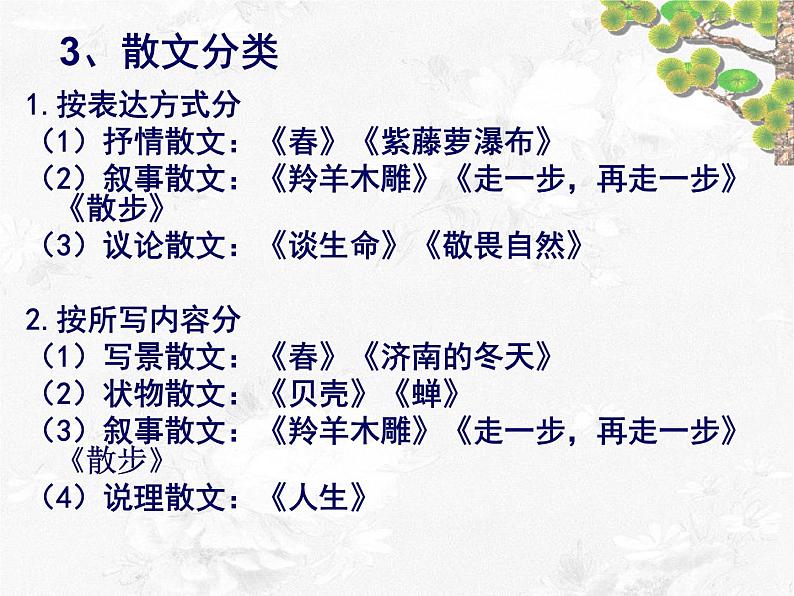 中考散文阅读 考点、题型及答题方法PPT课件第4页