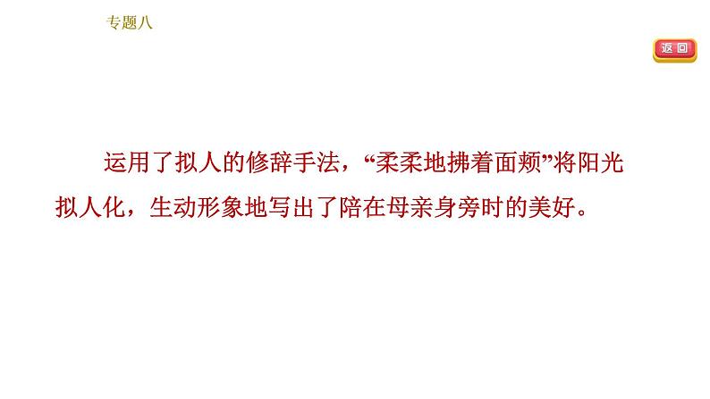 部编版七年级上册语文习题课件 期末专题训练 8.专题八  现代文阅读06