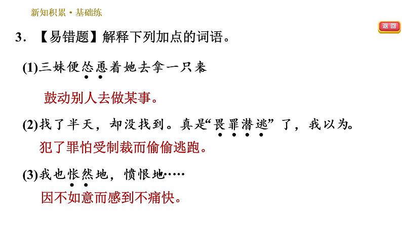 部编版七年级上册语文习题课件 第5单元 16 猫08