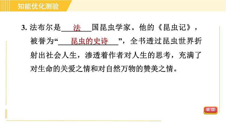 部编版八年级上册语文习题课件 第5单元 20. 蝉第7页