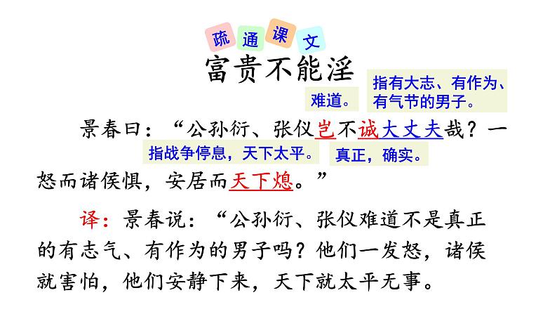 2021-2022学年部编版语文八年级上册22富贵不能淫课件PPT第5页