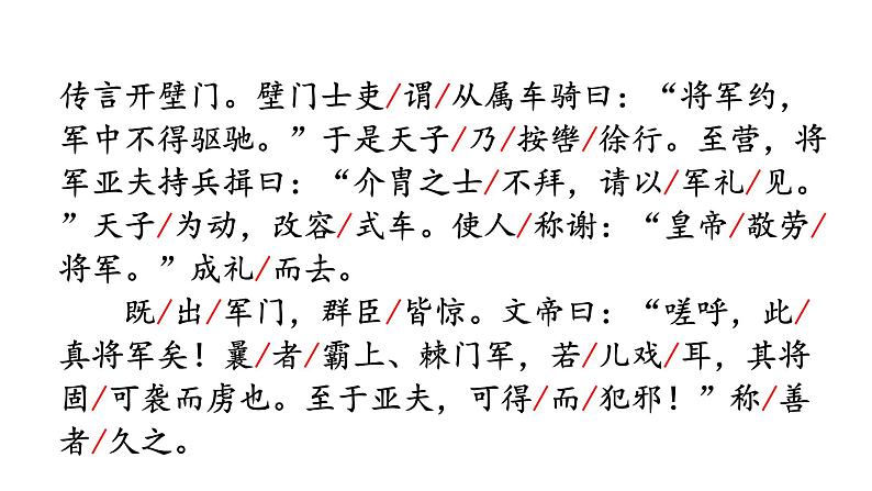 2021-2022学年部编版八年级语文上册24周亚夫军细柳课件第7页