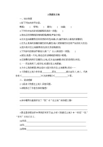 人教部编版九年级上册2 我爱这土地课时练习