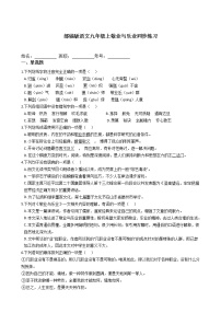 初中语文人教部编版九年级上册6 敬业与乐业随堂练习题