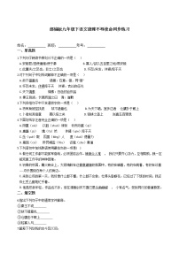 初中语文人教部编版九年级下册10* 唐雎不辱使命综合训练题