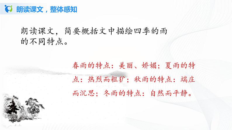 2021（五四制）部编人教版《雨的四季》PPT课件+教案+音频+课时练习（带答案）08