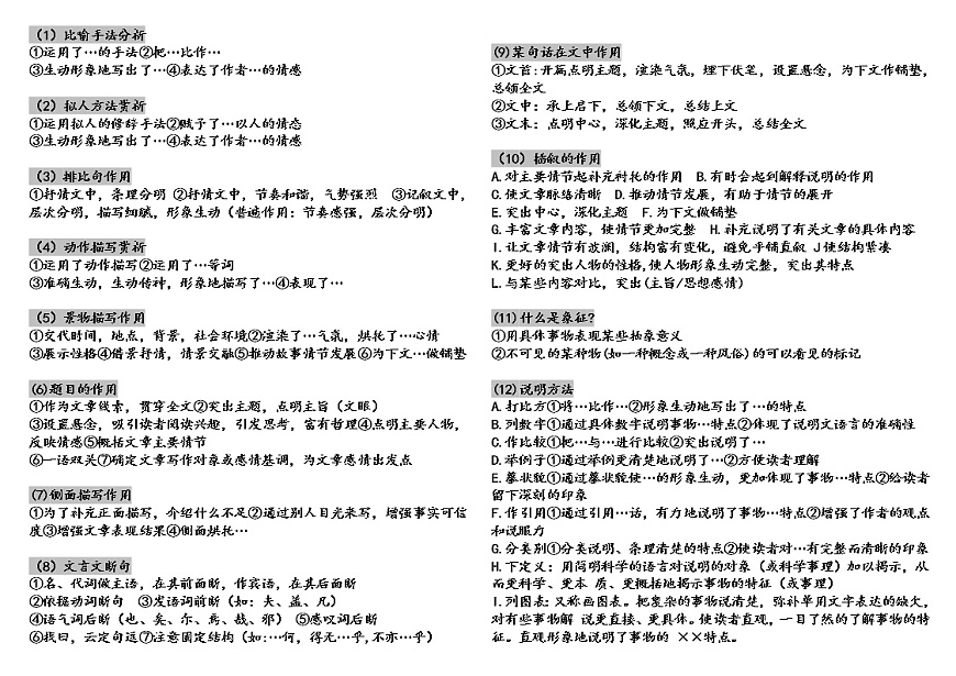 语文中考考点第2页