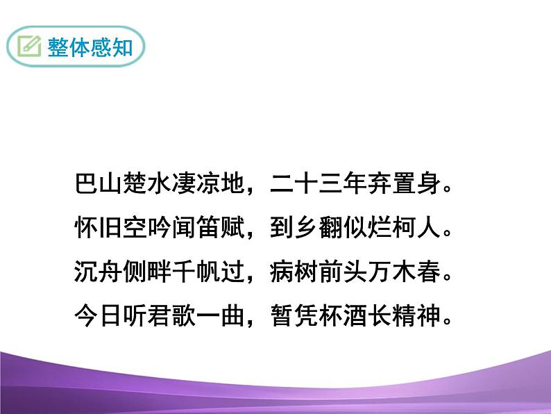 部编九上课件13诗词三首—酬乐天扬州初逢席上见赠(1)07