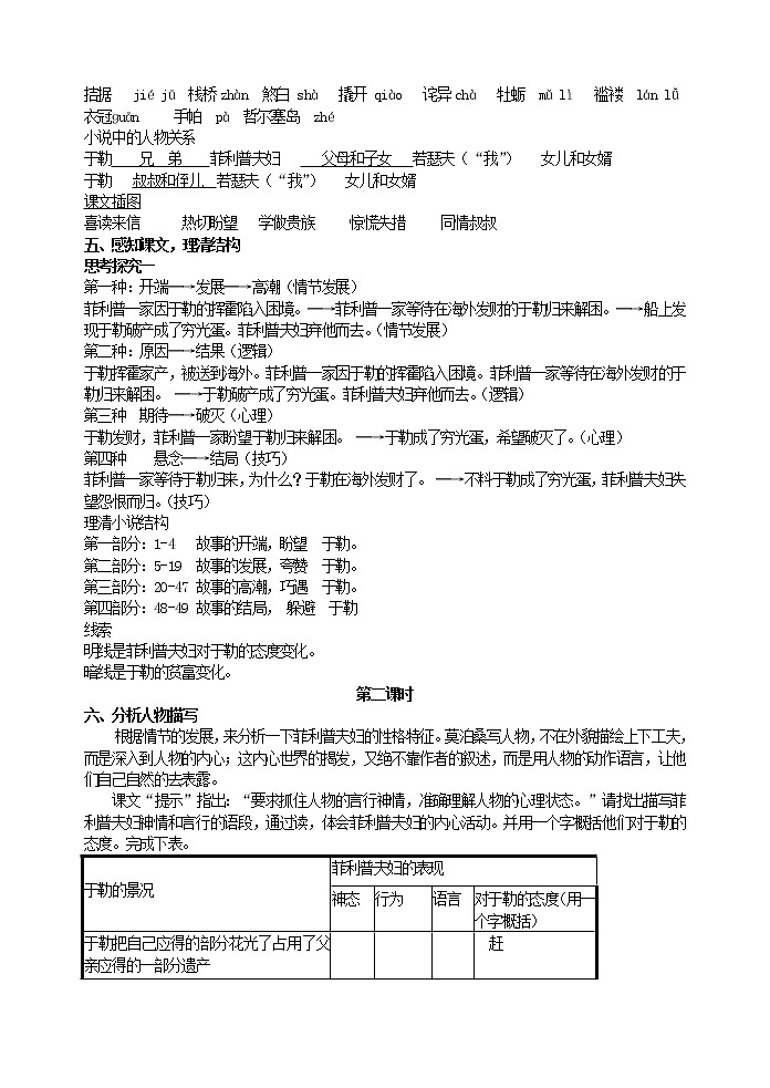 15 我的叔叔于勒   教案第2页