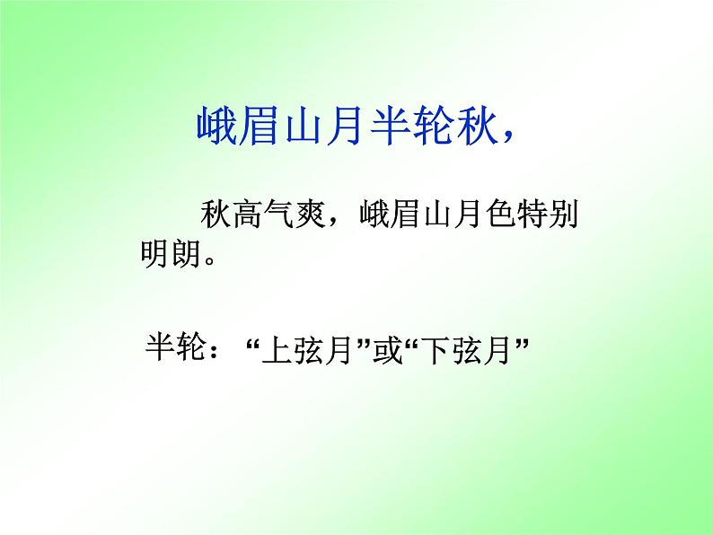 人教部编七上峨眉山月歌课件PPT08