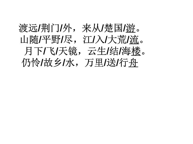 人教部编八年级上册课件渡荆门送别 6第4页