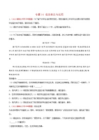 专题04 语言表达与运用-中考语文真题分项汇编 （湖南专用）