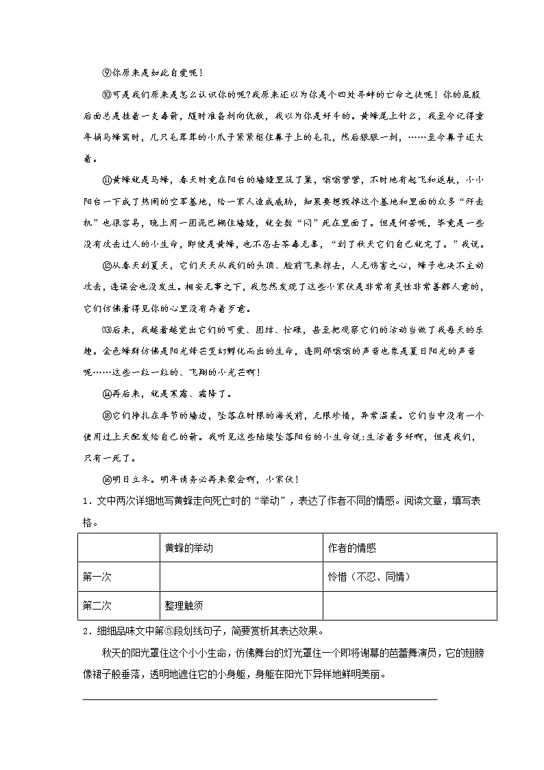 第07讲  基础+记叙文阅读+文言诗文阅读+名著阅读+写作入门-2021年秋七年级语文上学期综合能力提升专项训练（部编版）03