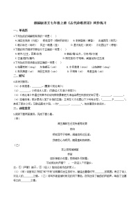 初中语文人教部编版七年级上册4 古代诗歌四首综合与测试综合训练题