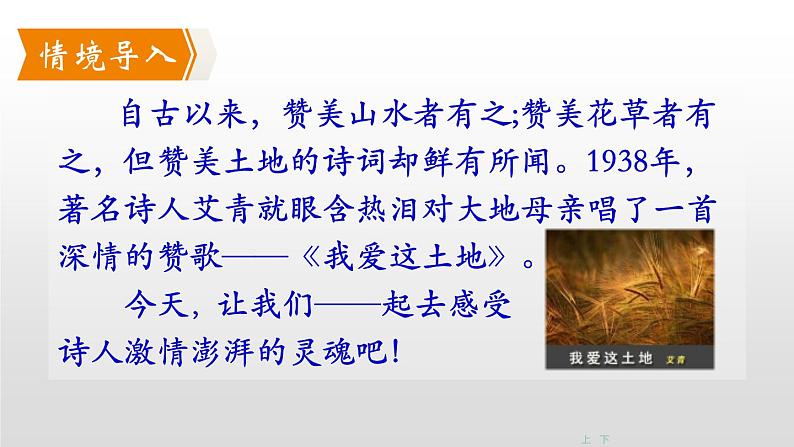 部编版九年级语文上册3《我爱这土地》课件第3页