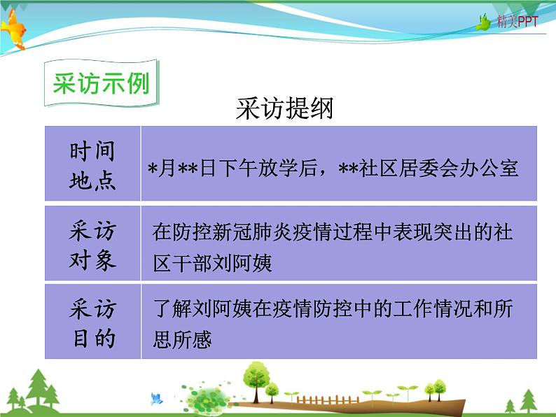 人教版 八年级语文上册  第一单元 任务二新闻采访  教学课件第7页