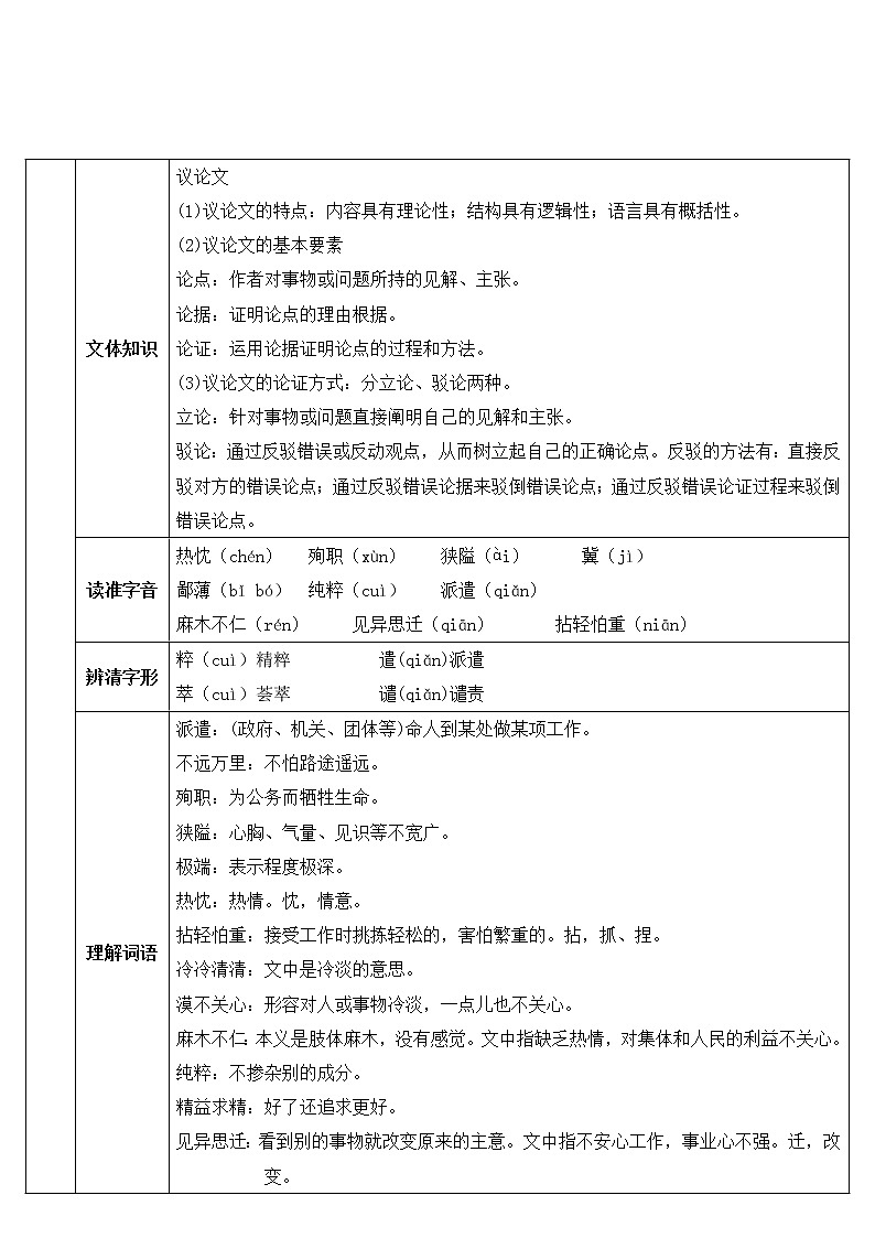 2021年初中语文 人教部编版 七年级上册 第四单元 12 纪念白求恩（导学案）02