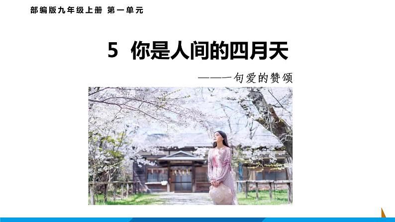 第5课  你是人间的四月天 课件课件 2021-2022学年部编版语文九年级上册第1页