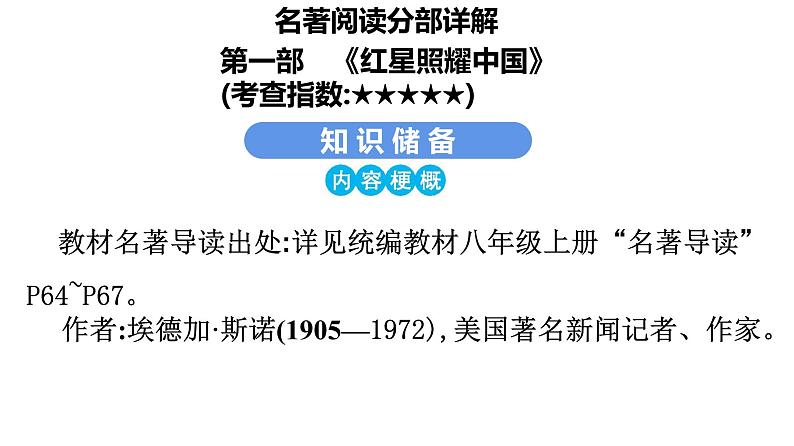 最新中考语文 名著阅读复习课件1.第一部 《红星照耀中国》第3页