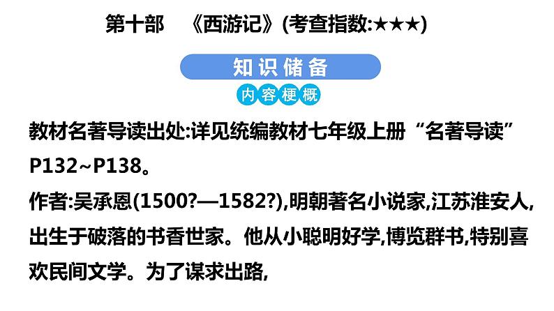 最新中考语文 名著阅读复习课件10.第十部 《西游记》03