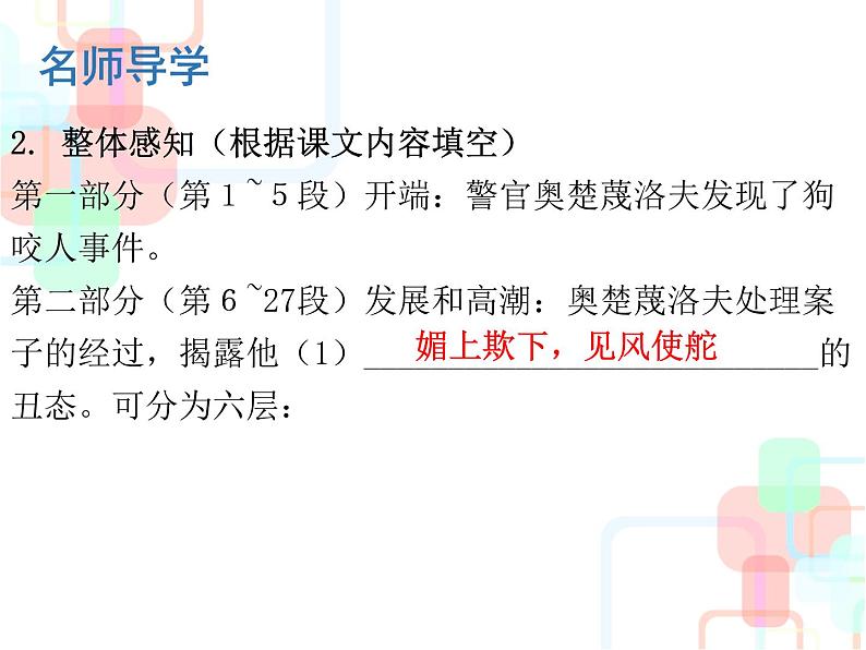 部编版九年级语文下册：第二单元 6 变色龙-课件（2）第7页