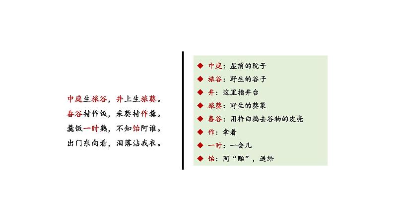 部编版九年级语文下册：第六单元 24 《诗词曲五首-十五从军征》-课件08