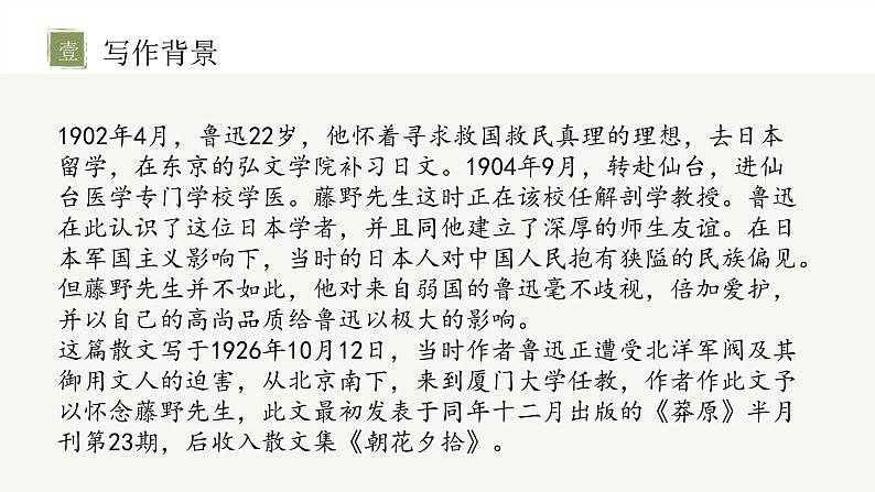 《藤野先生》课件PPT+教案+练习04