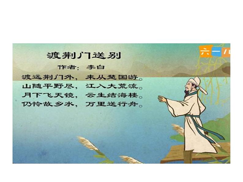江苏省如皋市白蒲镇初级中学人教部编版八年级语文复习 唐诗五首--渡荆门送别 课件(共21张PPT)第8页