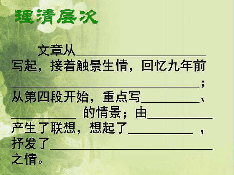 第7课 《散文诗二首——荷叶·母亲》  课件 2021-2022学年部编版语文七年级上册07