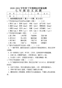 黑龙江省齐齐哈尔市碾子山区2020-2021学年七年级下学期期末考试语文试题(word版含答案)