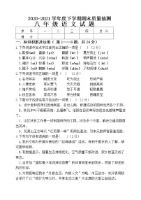 黑龙江省齐齐哈尔市碾子山区2020-2021学年八年级下学期期末考试语文试题(word版含答案)