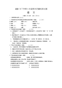 湖南省娄底市新化县2020-2021学年七年级上学期期末考试语文试题（word版 含答案）