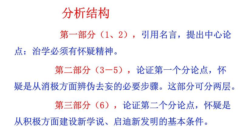 部编版九年级语文上册--19怀疑与学问课件第8页
