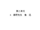 部编版语文八年级上册6 藤野先生习题课件（共48张幻灯片）
