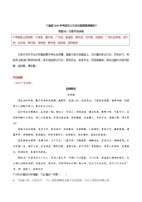 2021届中考语文专项复习专题08 写作手法分析（原卷版）