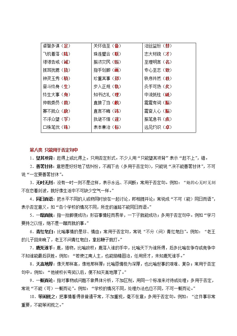 攻略26  频考字形+成语分类+古诗文梳理+战疫名句范例-备战2020年中考语文早读攻略第1页