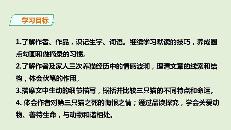 部编版七年级语文上册16.猫（共2课时）课件PPT03