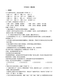 山东省济南市济阳区2021年中考语文一模试卷含答案