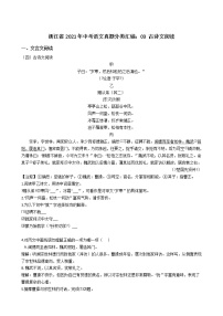 浙江省2021年中考语文真题分类汇编：03 古诗文阅读解析版