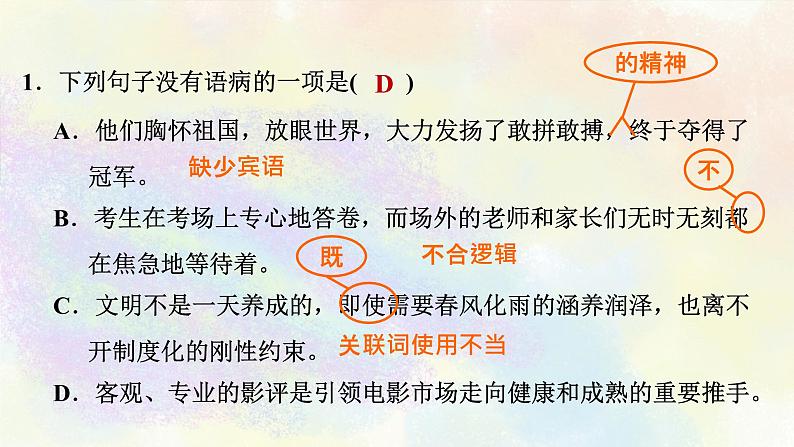 人教部编版语文八年级上册期末专题复习课件之03句子运用第2页
