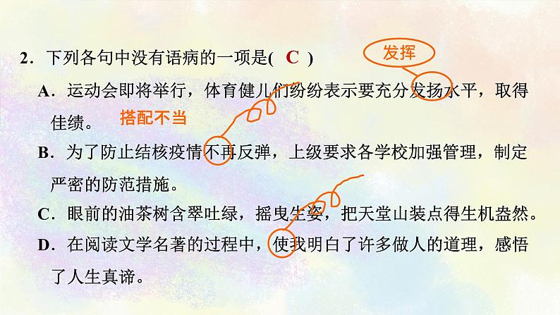 人教部编版语文八年级上册期末专题复习课件之03句子运用第3页