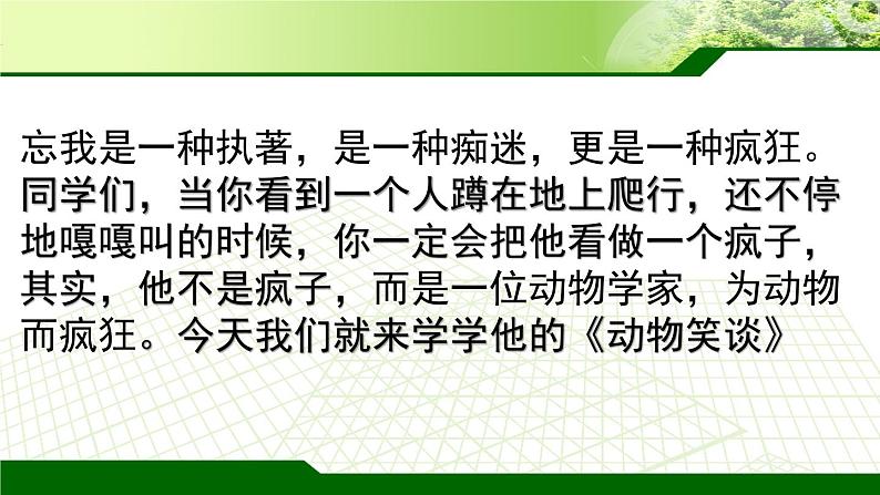 2021—2022学年部编版语文七年级上册 第17课《动物笑谈》课件（23张PPT）02