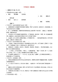 山东省淄博市2021年中考语文二模试卷及参考答案