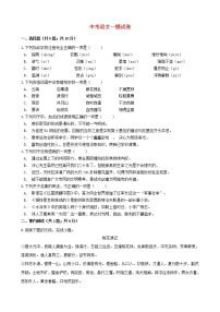 山东省济南市2021年中考语文一模试卷及参考答案