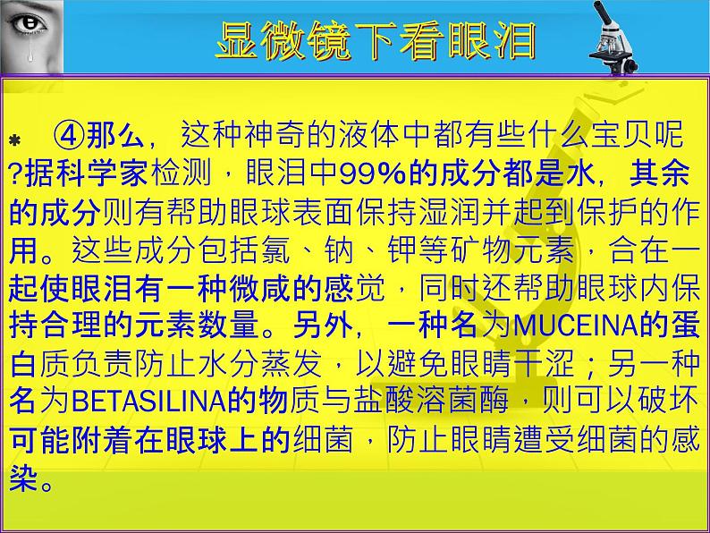 3初中一文多考系列  说明文阅读《显微镜下看眼泪》课件PPT第5页