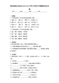 陕西省延安市富县2020-2021学年八年级下学期期末语文试题(word版含答案)