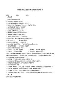 九年级上册11 岳阳楼记课时作业