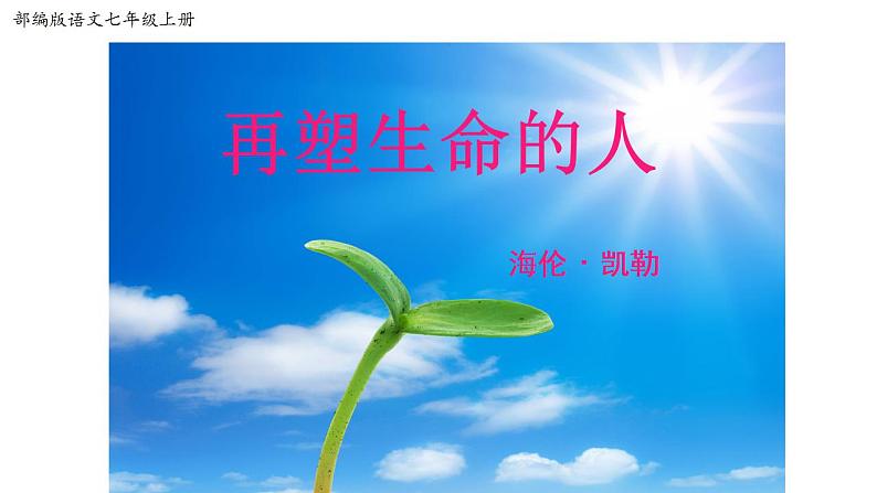 人教部编版七年级语文上册《再塑生命的人》课件01