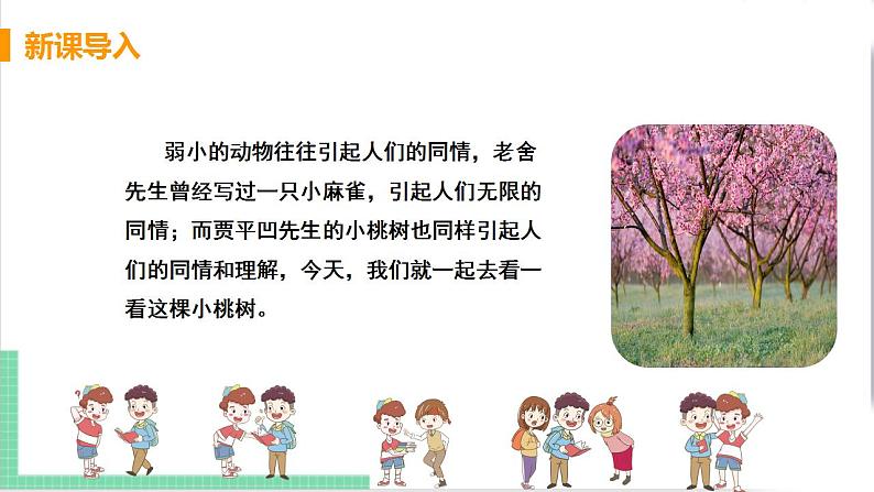 2021年语文人教部编版 七年级下册第五单元19 一棵小桃树 课件第3页