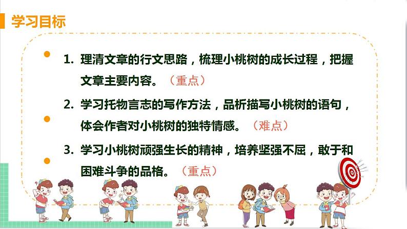 2021年语文人教部编版 七年级下册第五单元19 一棵小桃树 课件第4页